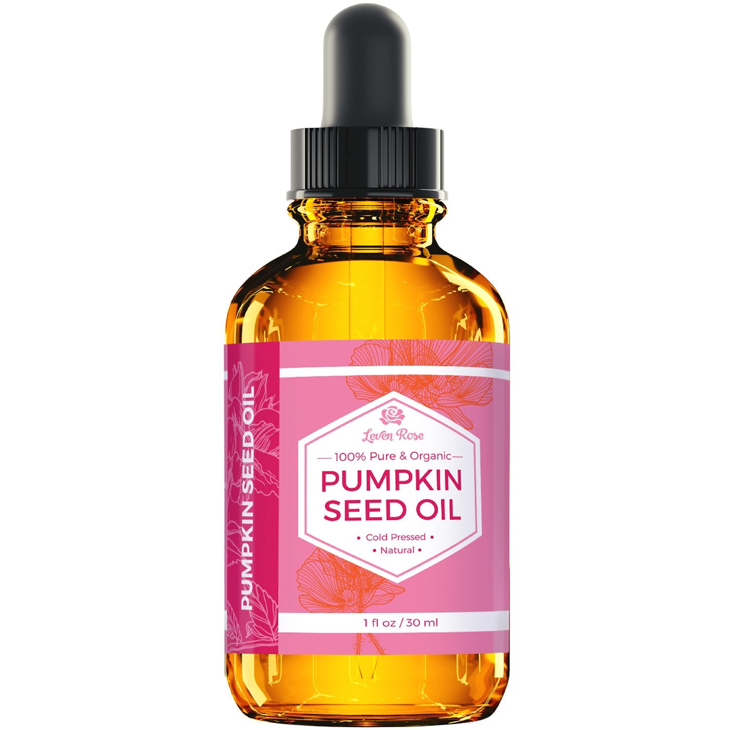 Leven Rose pumpkin seed oil applied to scalp for nourishment and healthier-looking shine