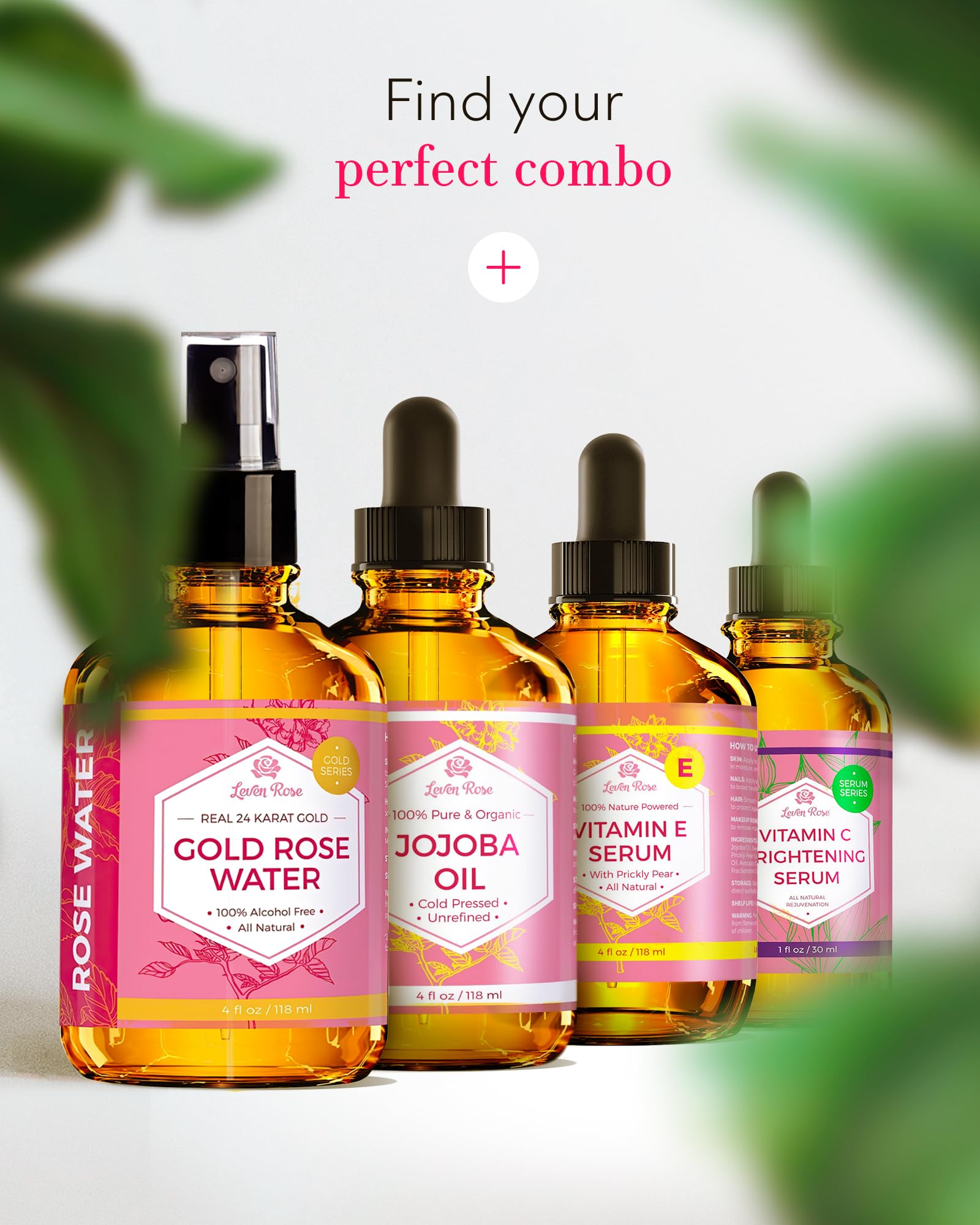 Leven Rose toner used on hair after washing for refreshed scent.