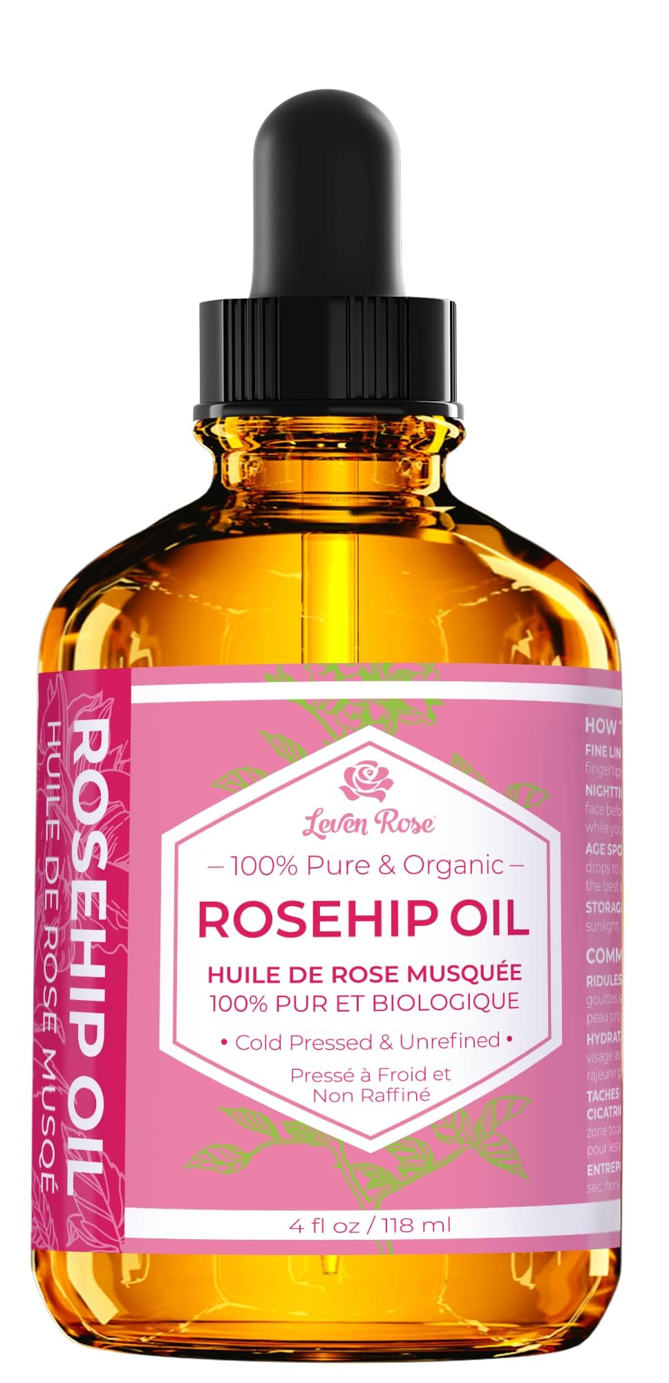 leven rose rosehip oil in nighttime routine for glowing, refreshed skin
