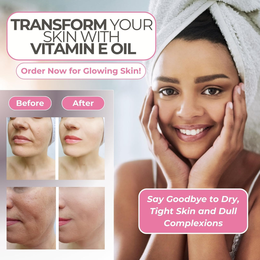 Leven Rose Vitamin E Oil applied on face for nourishing, glowing skin.