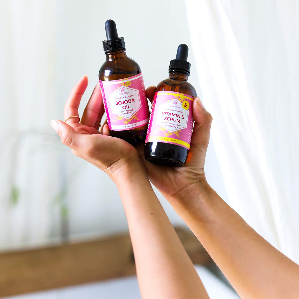 Leven Rose Vitamin E Oil Serum rose scent evokes calm, spa-like skincare.