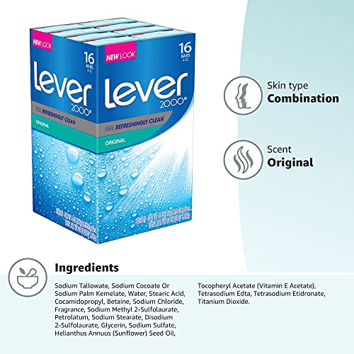 Lathering Lever 2000 Original Bar Soap for refreshing cleanliness