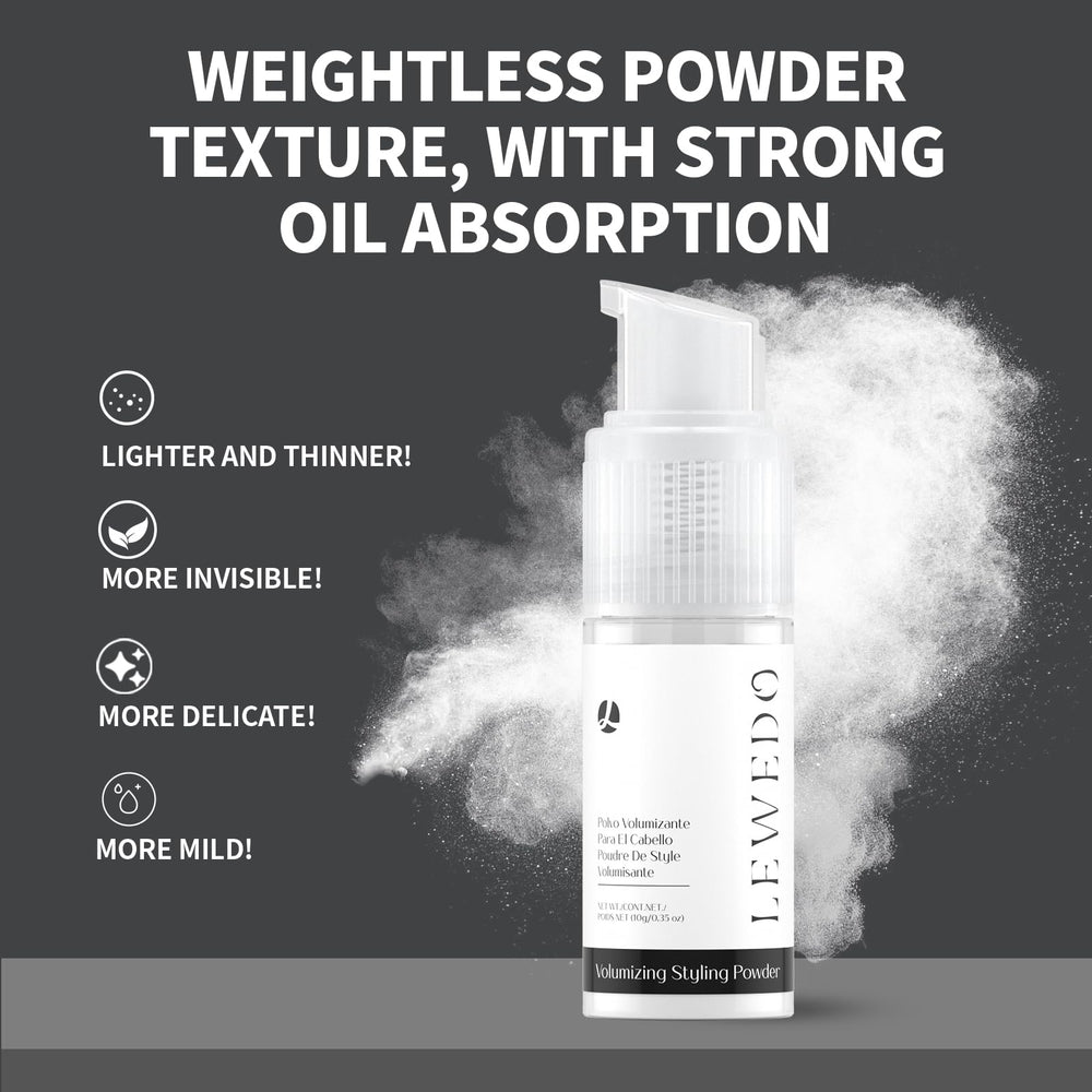 lewodo Volumizing powder applied to roots for quick refresh and oil control