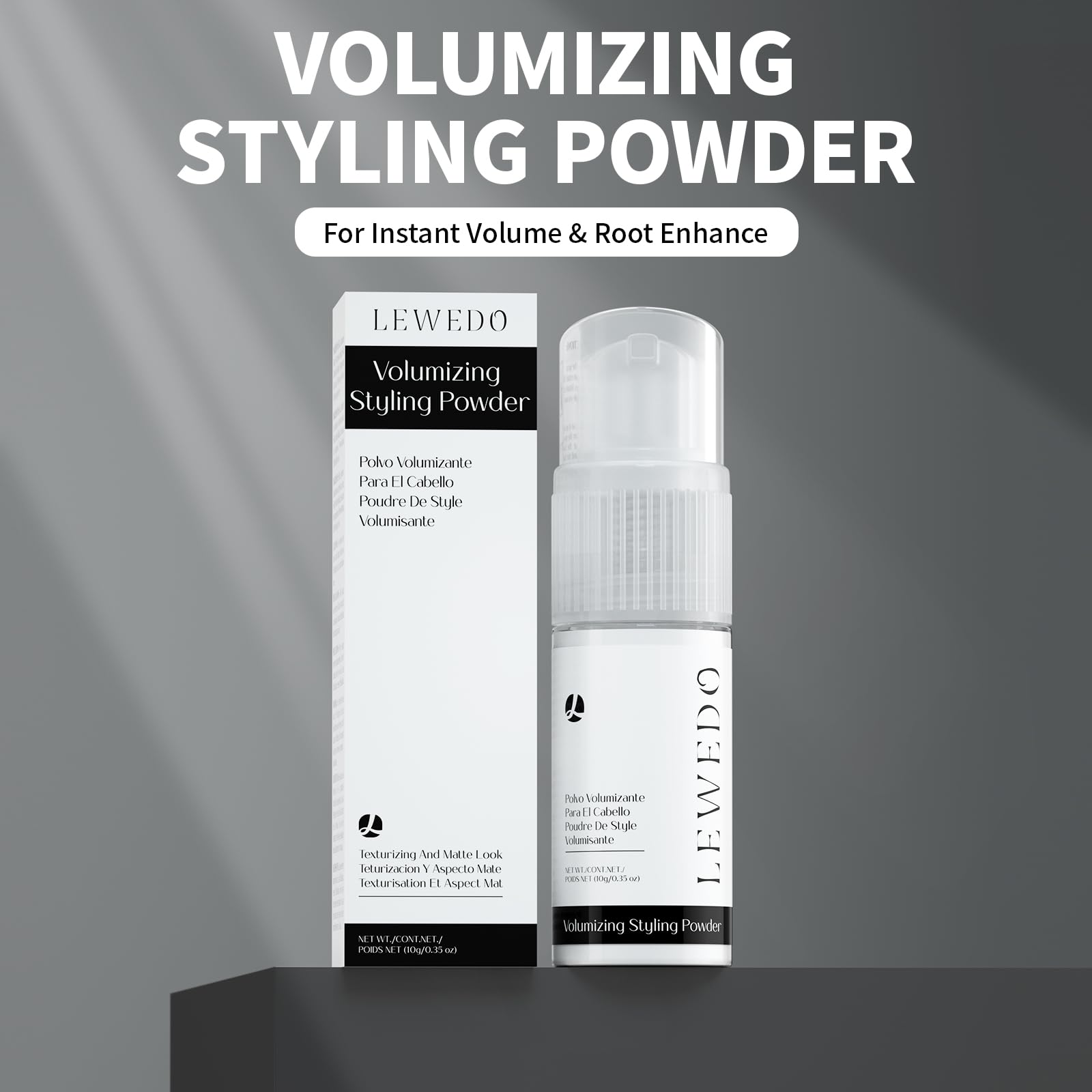 lewodo Volumizing powder textured hair look highlighting natural texture
