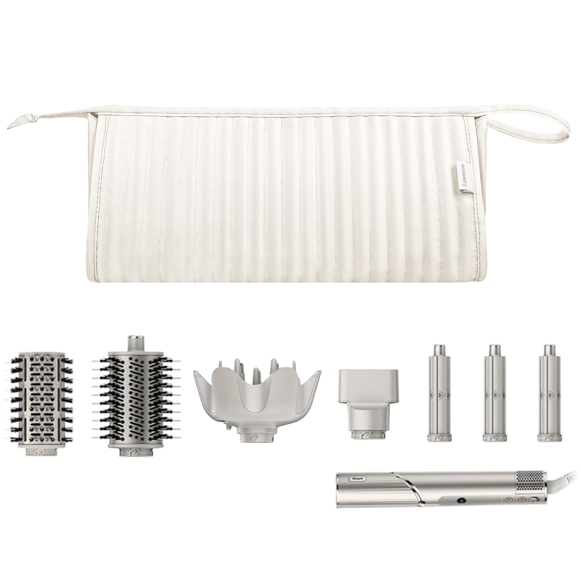 Lexeeco Dyson Air Wrap travel case exterior provides durable protection for tools on trips.