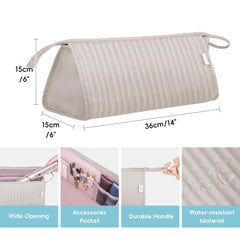 Lexeeco hair tools travel bag wide opening for quick setup.