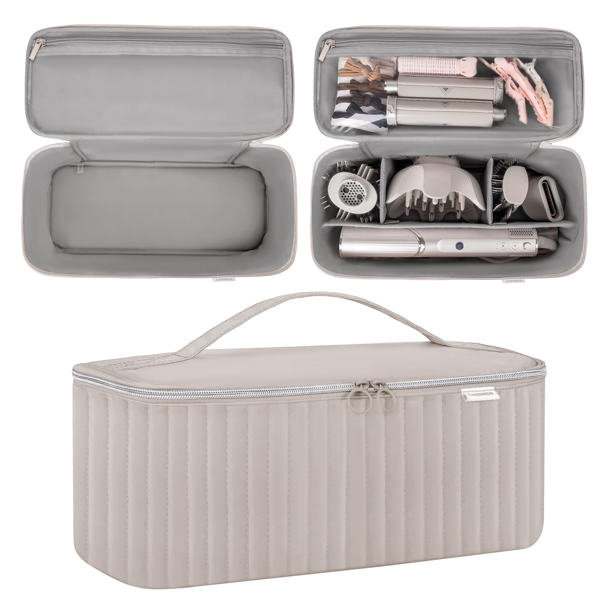 Lexeeco travel case double-zipper design enables easy, secure opening and access.