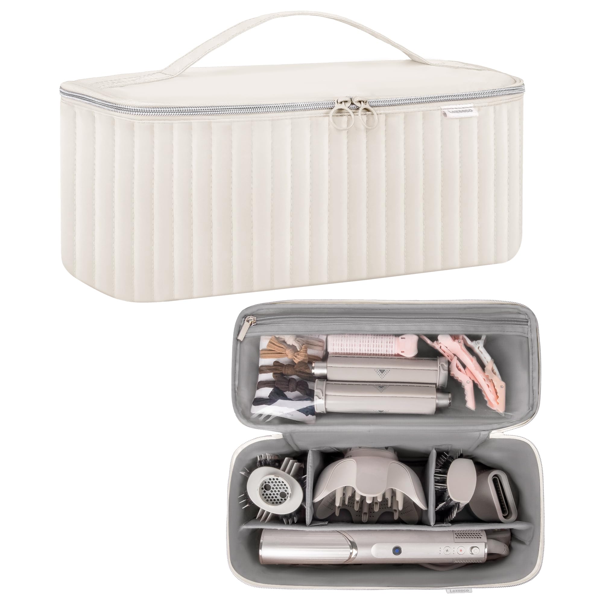 lexeeco travel case doubles as a compact cosmetic bag for cosmetics or toiletries