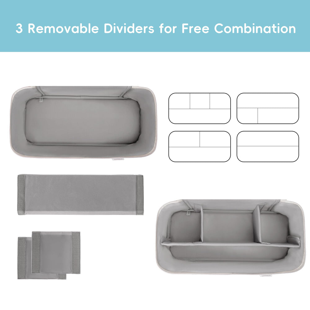 Lexeeco travel case spacious compartments fit Dyson Airwrap and Shark Flexstyle gear.