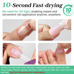 LEYKOSH Nail Glue long-lasting adhesion up to 28 days for daily wear