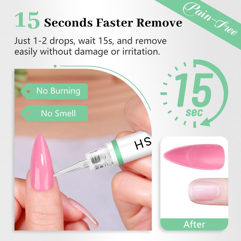 LEYKOSH remover pen dispense action demonstrates easy 1-2 drops for fast results.