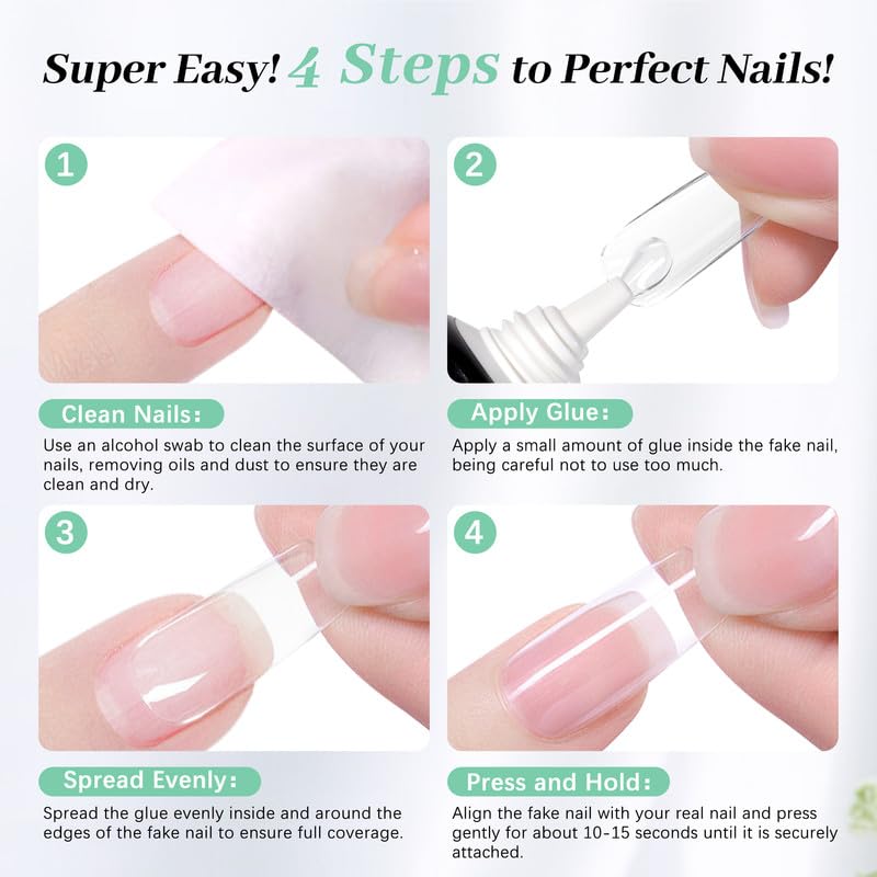 LEYKOSH Nail Glue remover compatibility image shows clean restoration