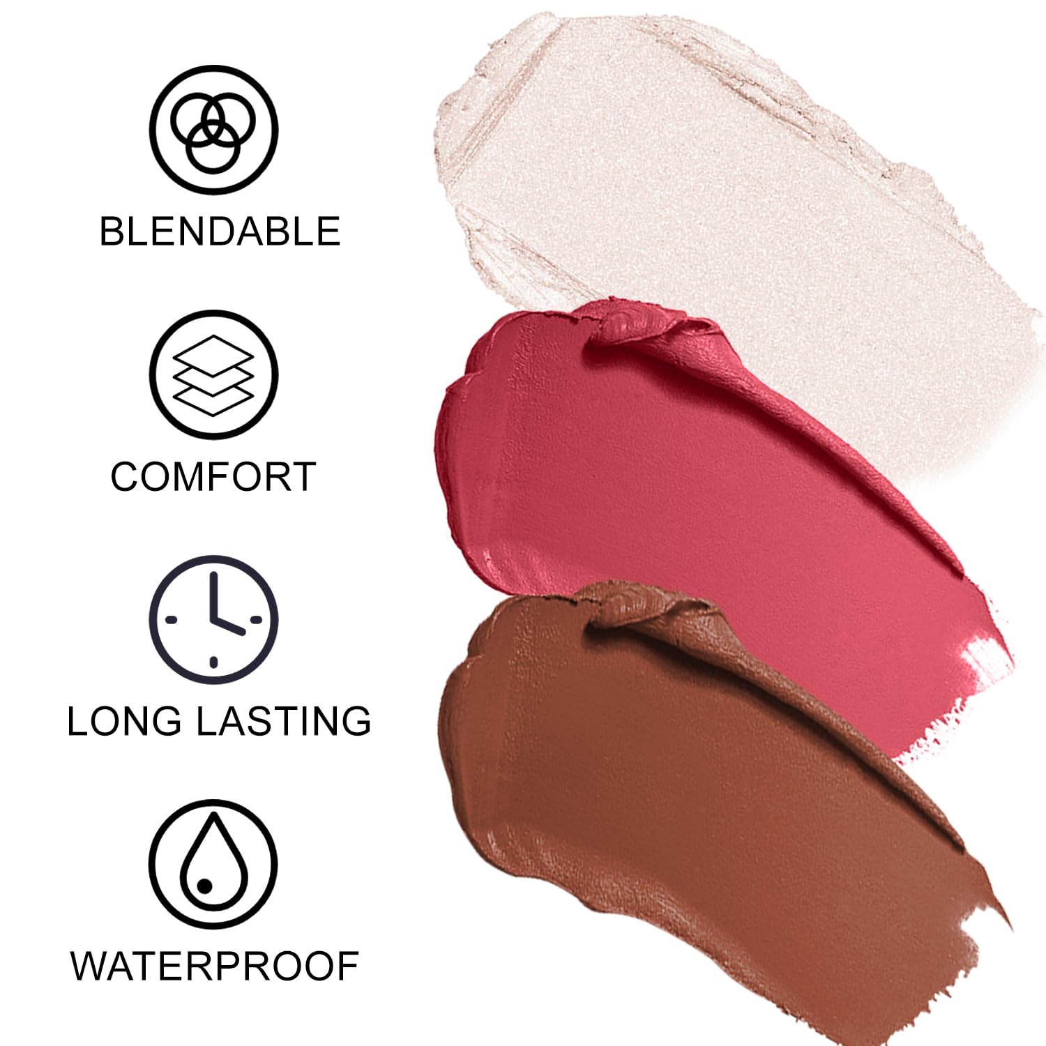 Lezero Contour Stick Trio bronzer swatch for dimensional warmth and contour