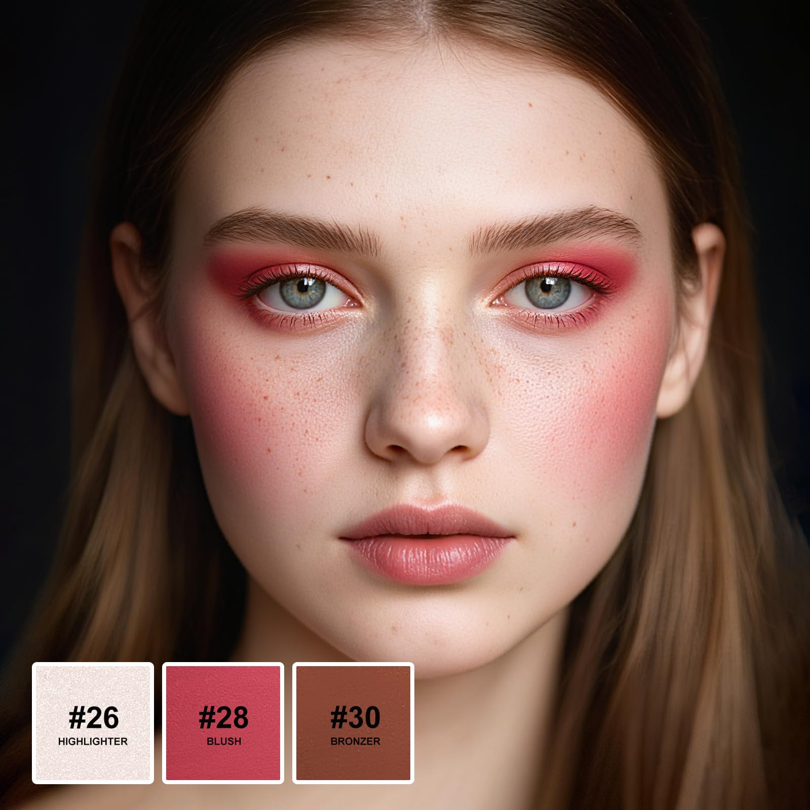 Lezero Contour Stick Trio highlighter swatch for radiant, camera-ready glow