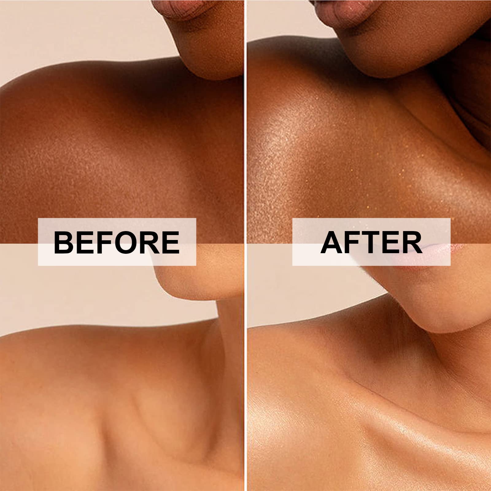 Lezero Body Shimmer Oil packaging front emphasizes long-lasting hydration.