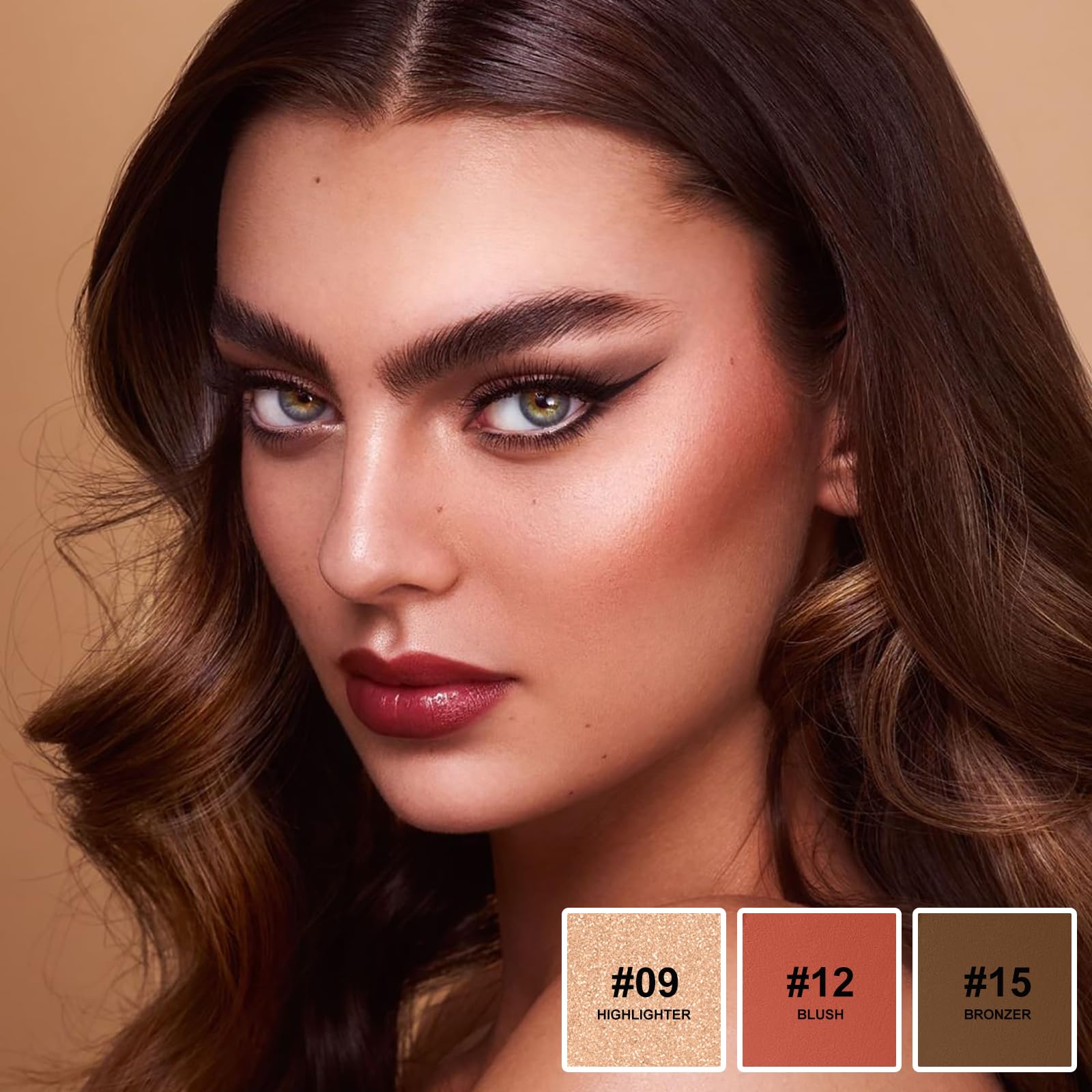 Lezero contour-stick-application-on-cheek demonstrates easy blending for natural cheek definition