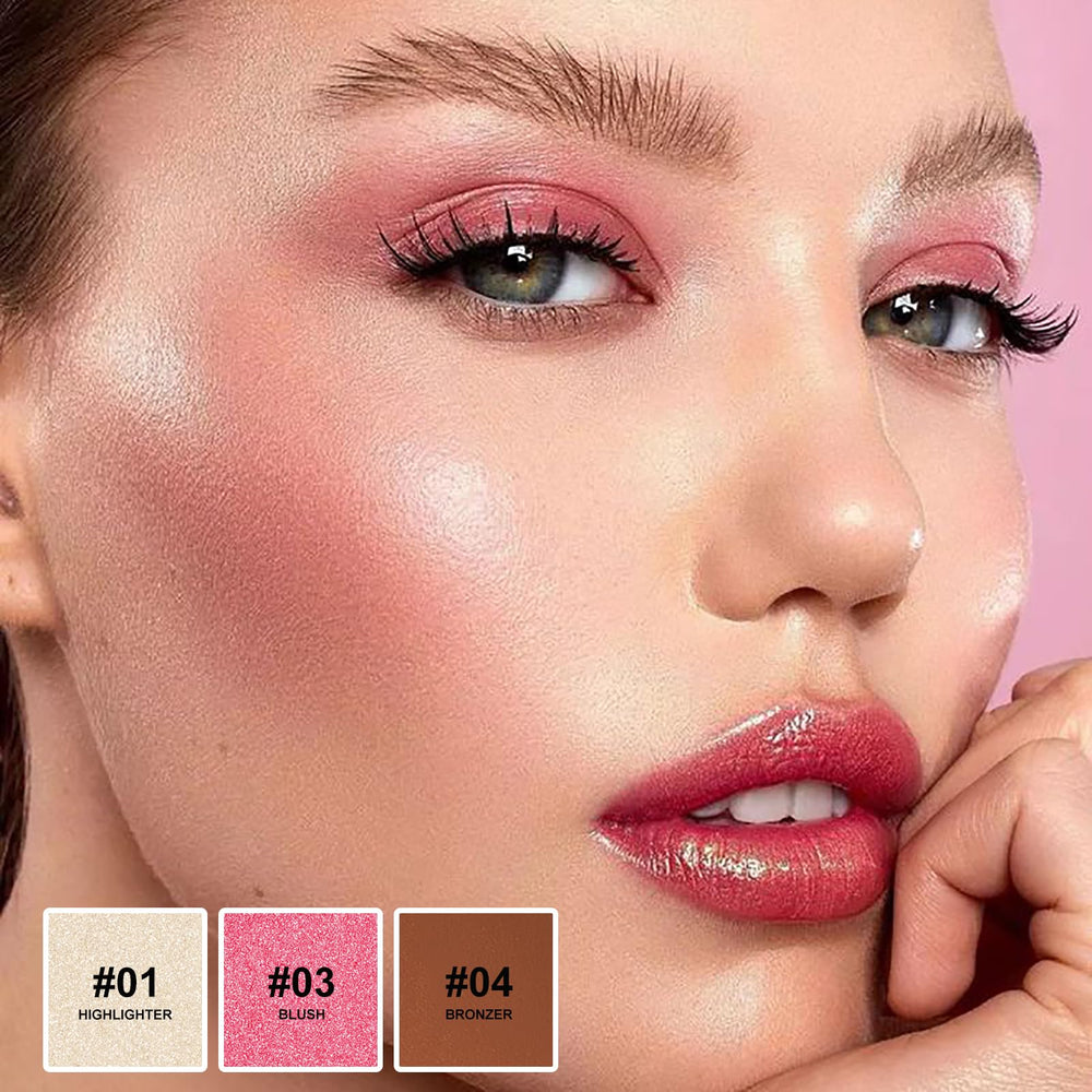 Lezero contour-stick blush swatch for natural flush and easy blending