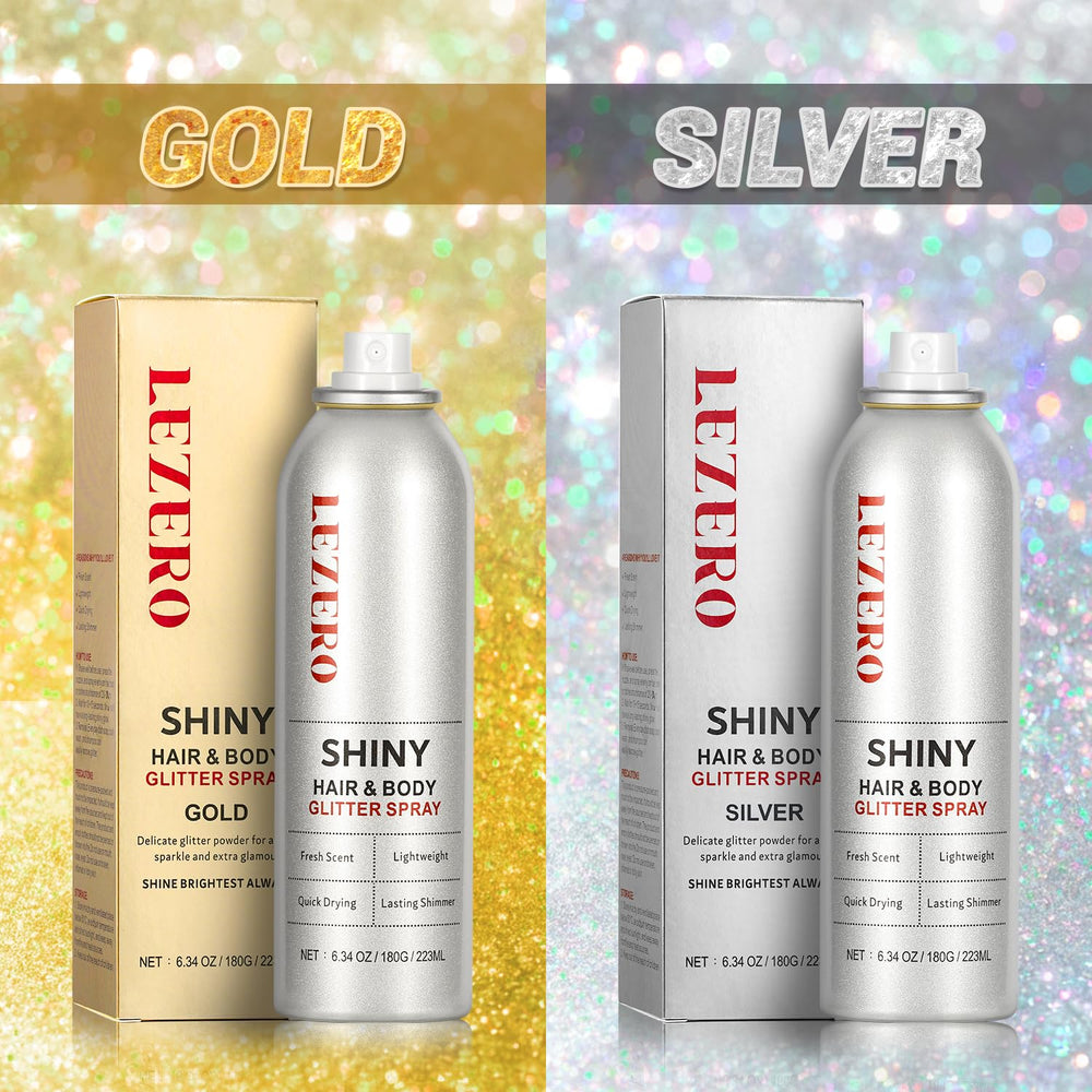 Lezero glitter spray on wedding-season skin for glowing accents