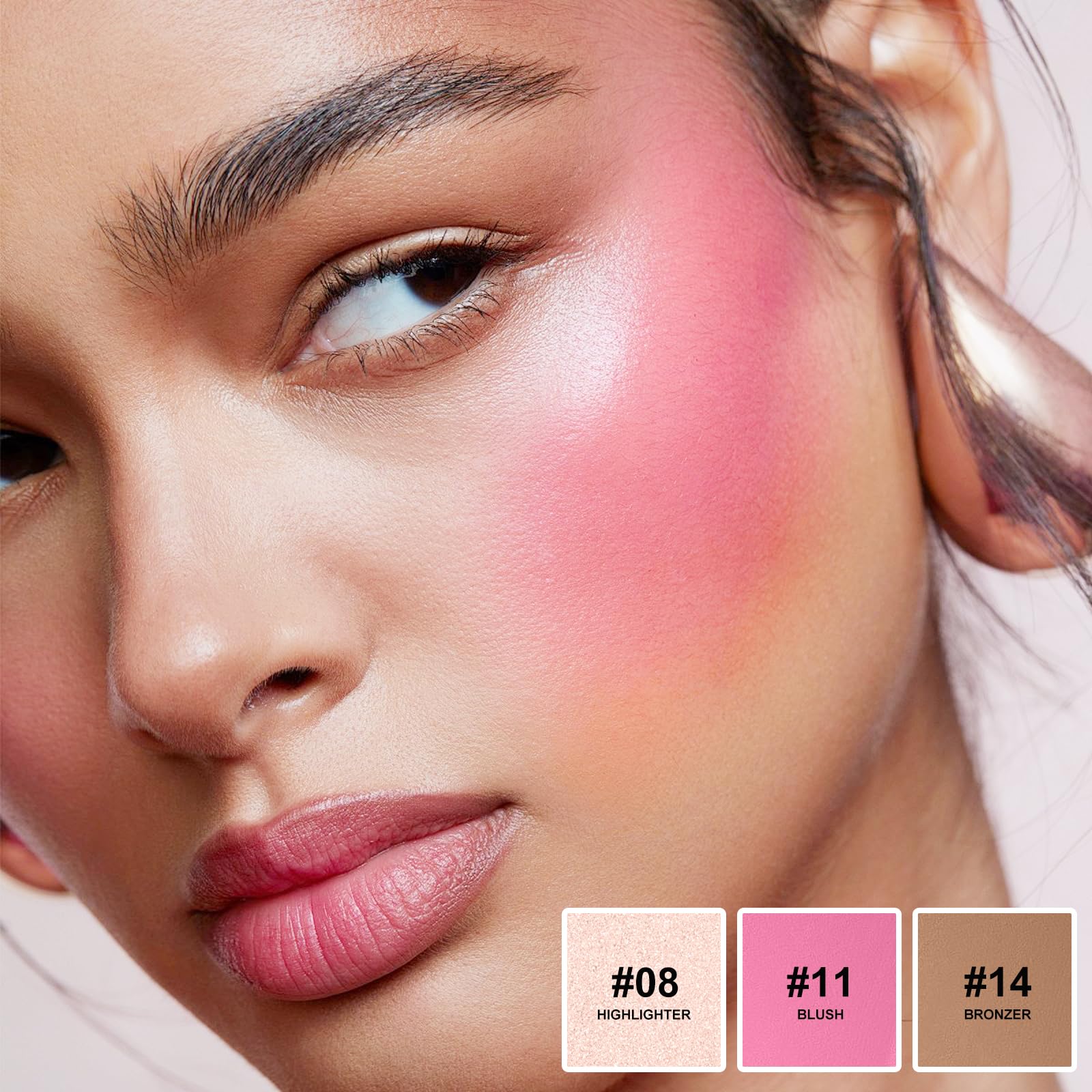 Lezero highlighter-stick-sheen closeup reveals luminous glow and dewy finish