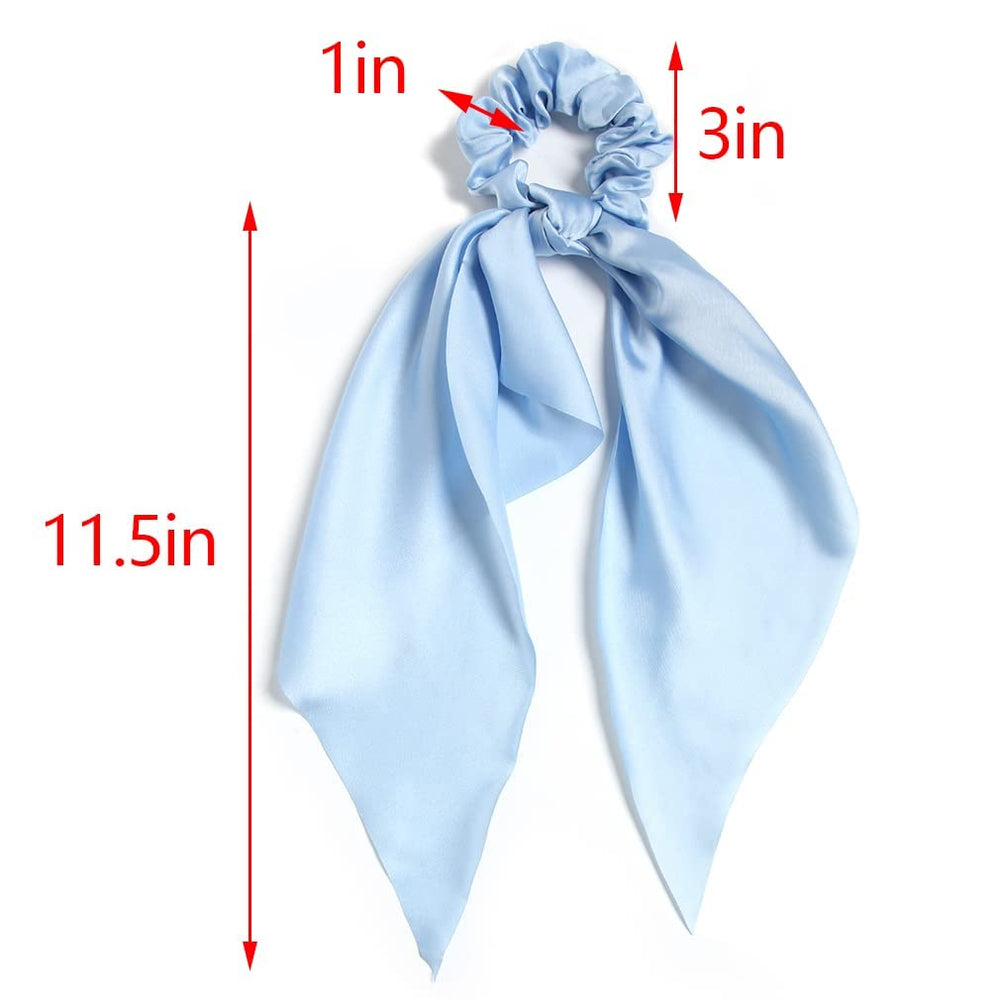 LFOUVRE hair scarf ribbon combo used as bracelet or handbag accent
