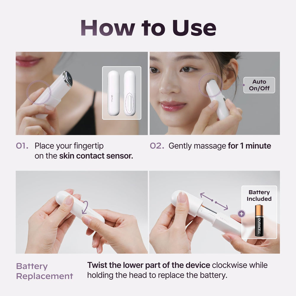 LG Pra.L Galvanic Booster Mystic White compact packaging and device presentation.