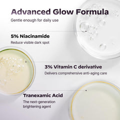 Close-up LG Pra.L Glasslike Vita Glow Ampoule Serum close-up reveals translucent texture