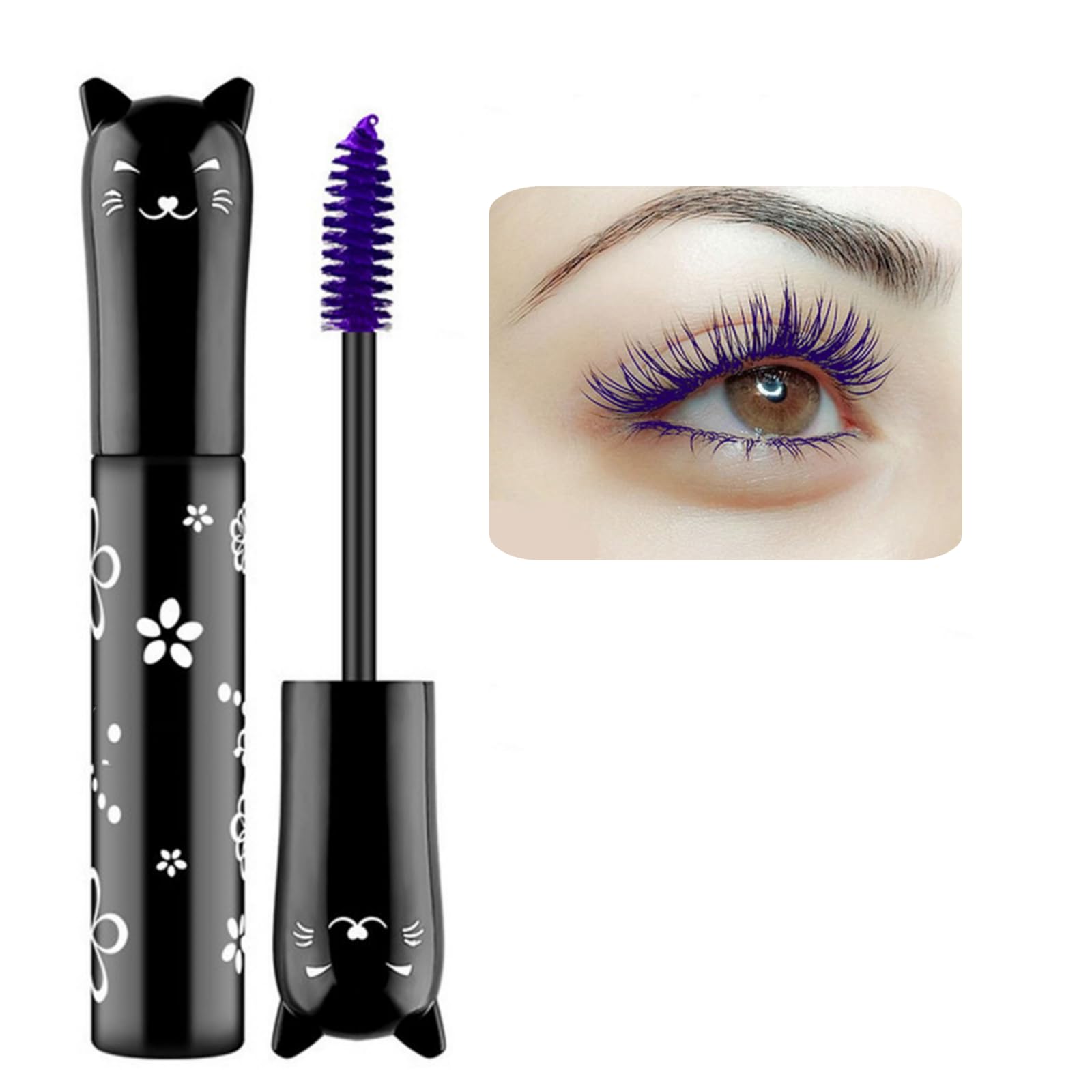 LGSZGDCN Mascara en seis colores con aplicador ergonómico para una aplicación uniforme en ojos
