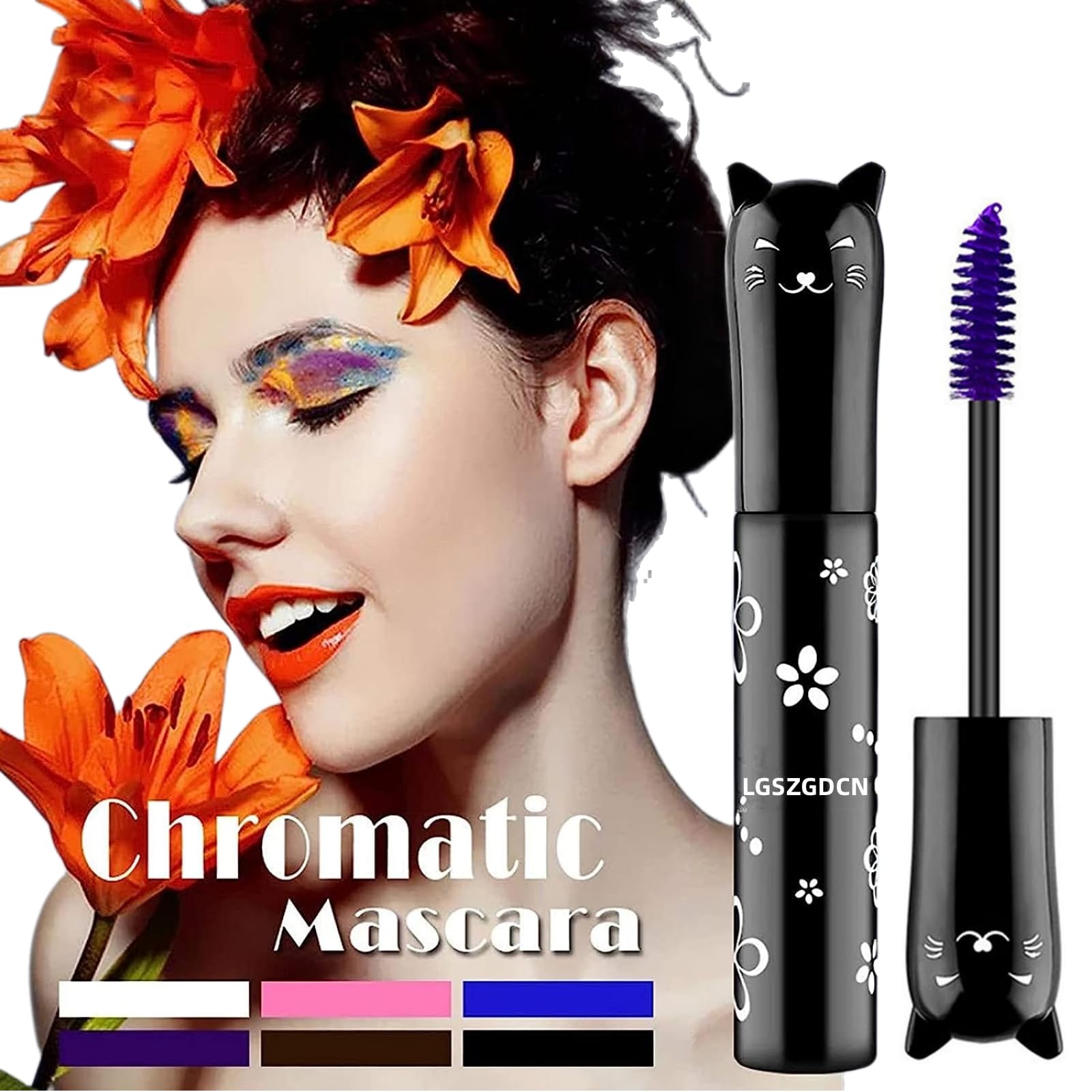 LGSZGDCN Mascara volumen dramático con aplicador cónico para definición precisa