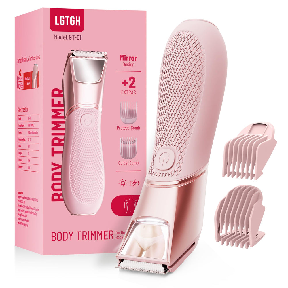 LGTGH Bikini Trimmer with LED mirror enables precise grooming in tight spaces