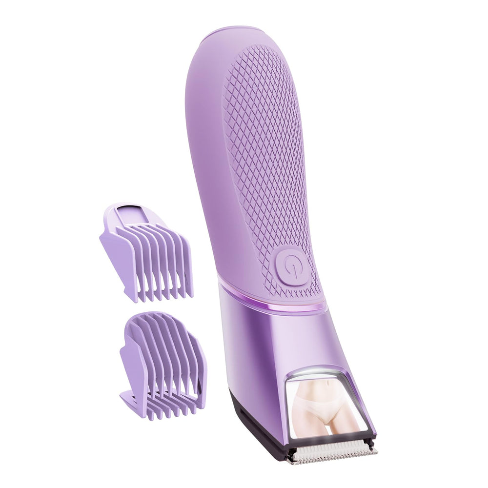 LGTGH Purple Personal Trimmer with mirror light for precise bikini line grooming on-the-go