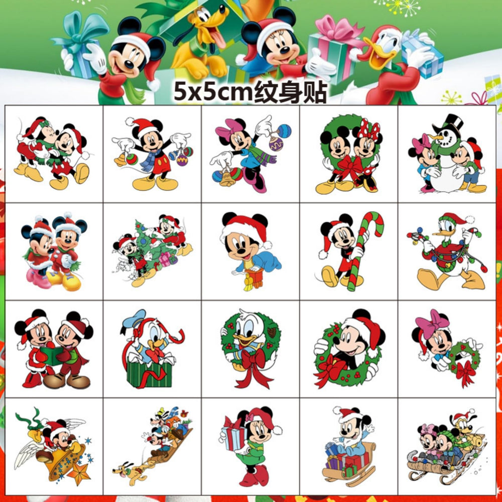 LHST Mickey Mouse tattoos easy-apply demo showing damp paper towel method