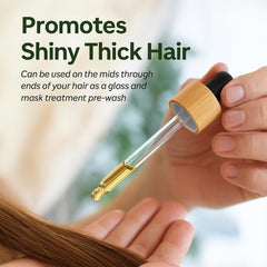 Lia Organics Hair Growth Oil with rosemary and castor oils nourishes scalp gently.