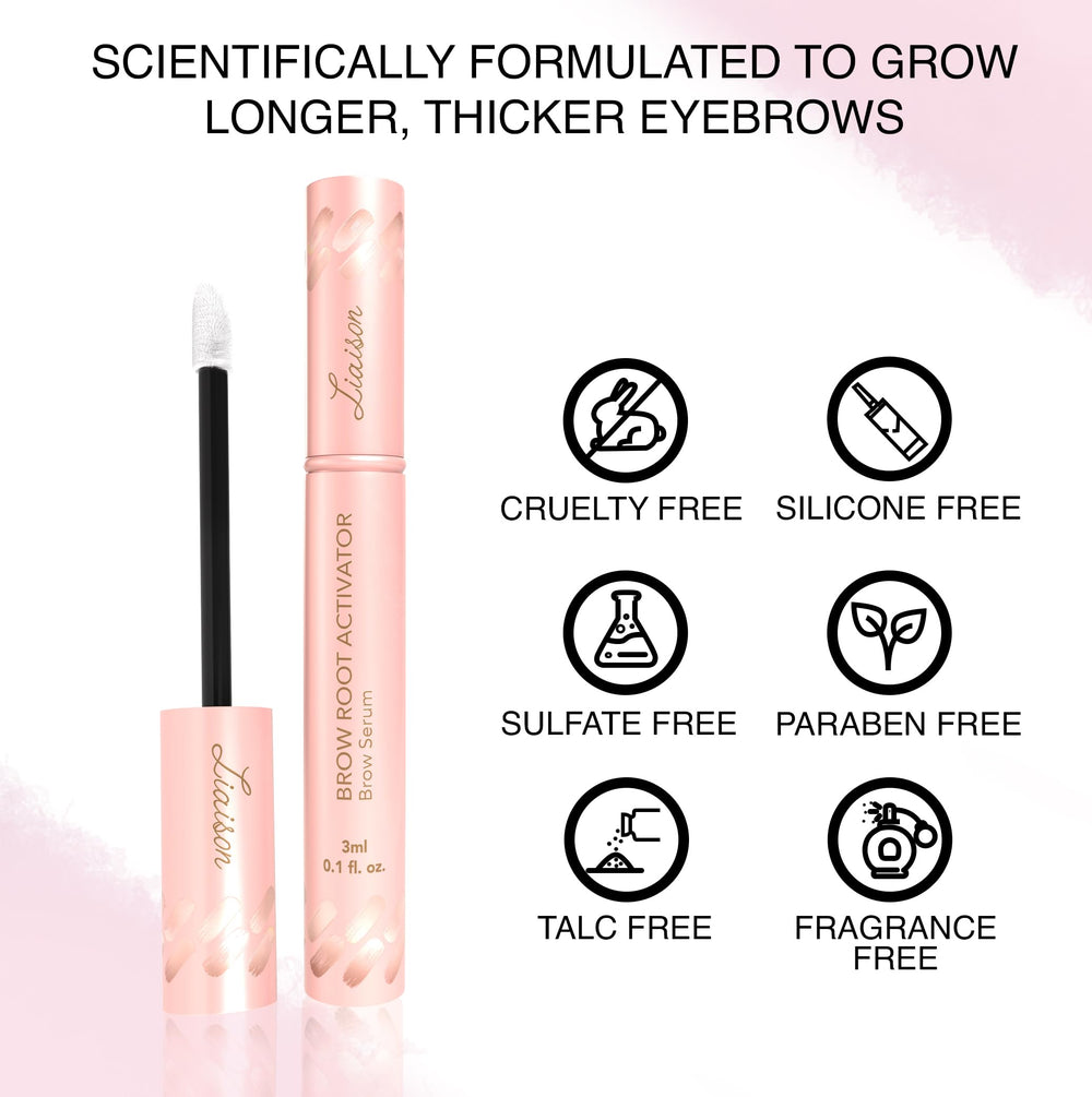 Liaison Brow Growth Serum after-application shows natural fullness and glow.