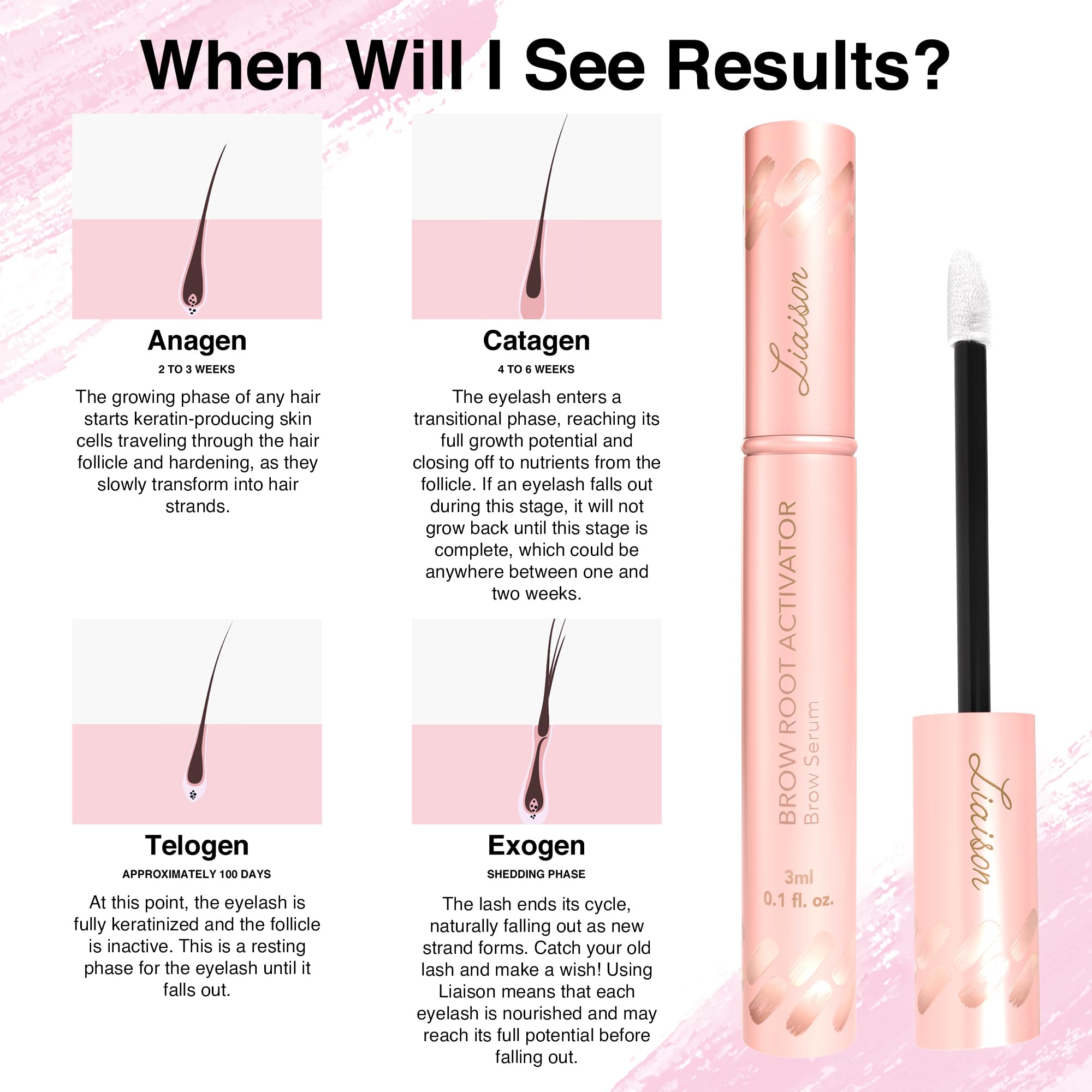 Liaison Brow Growth Serum daily routine for consistent brow care.