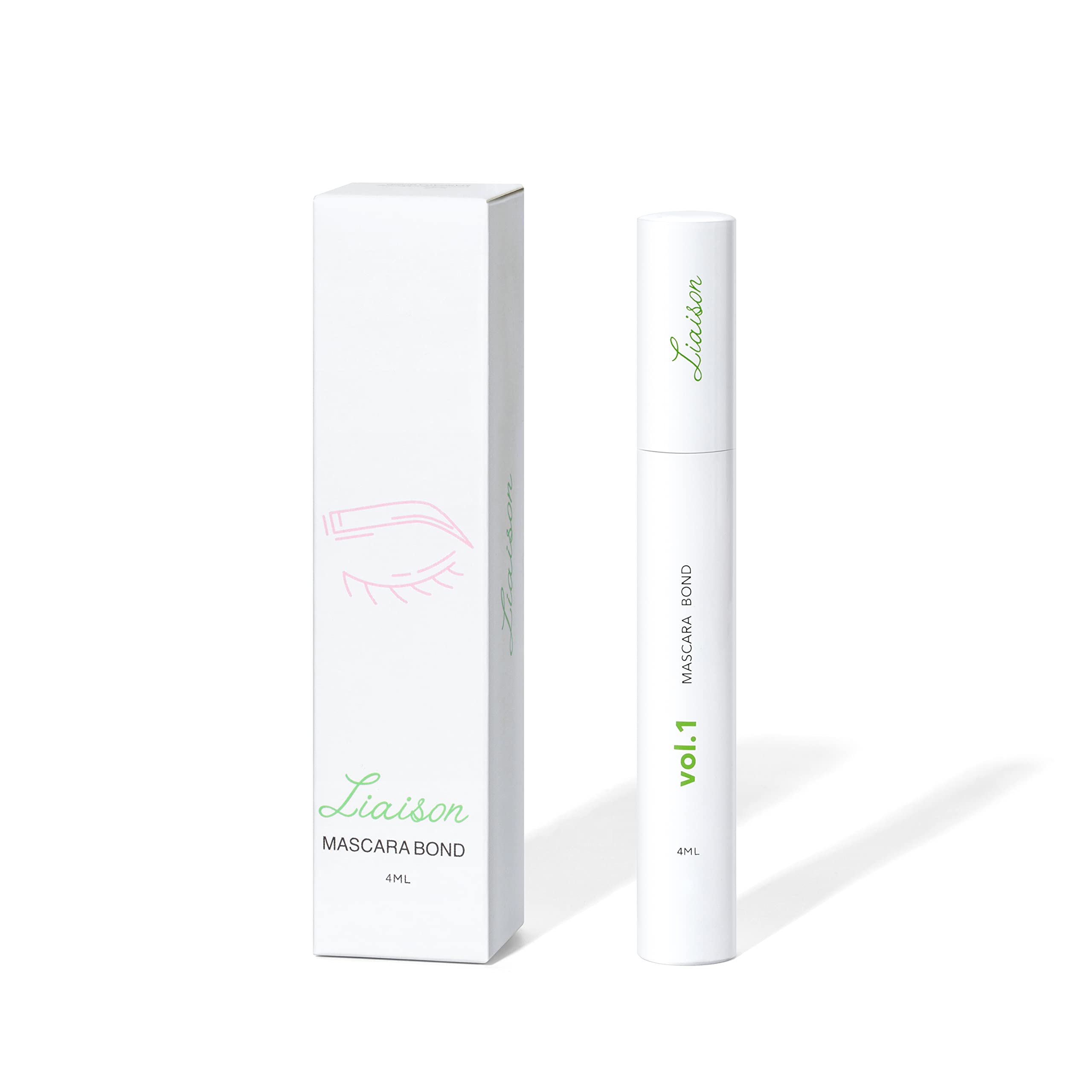 Liaison Mascara Bond final look shows defined lashes with curl