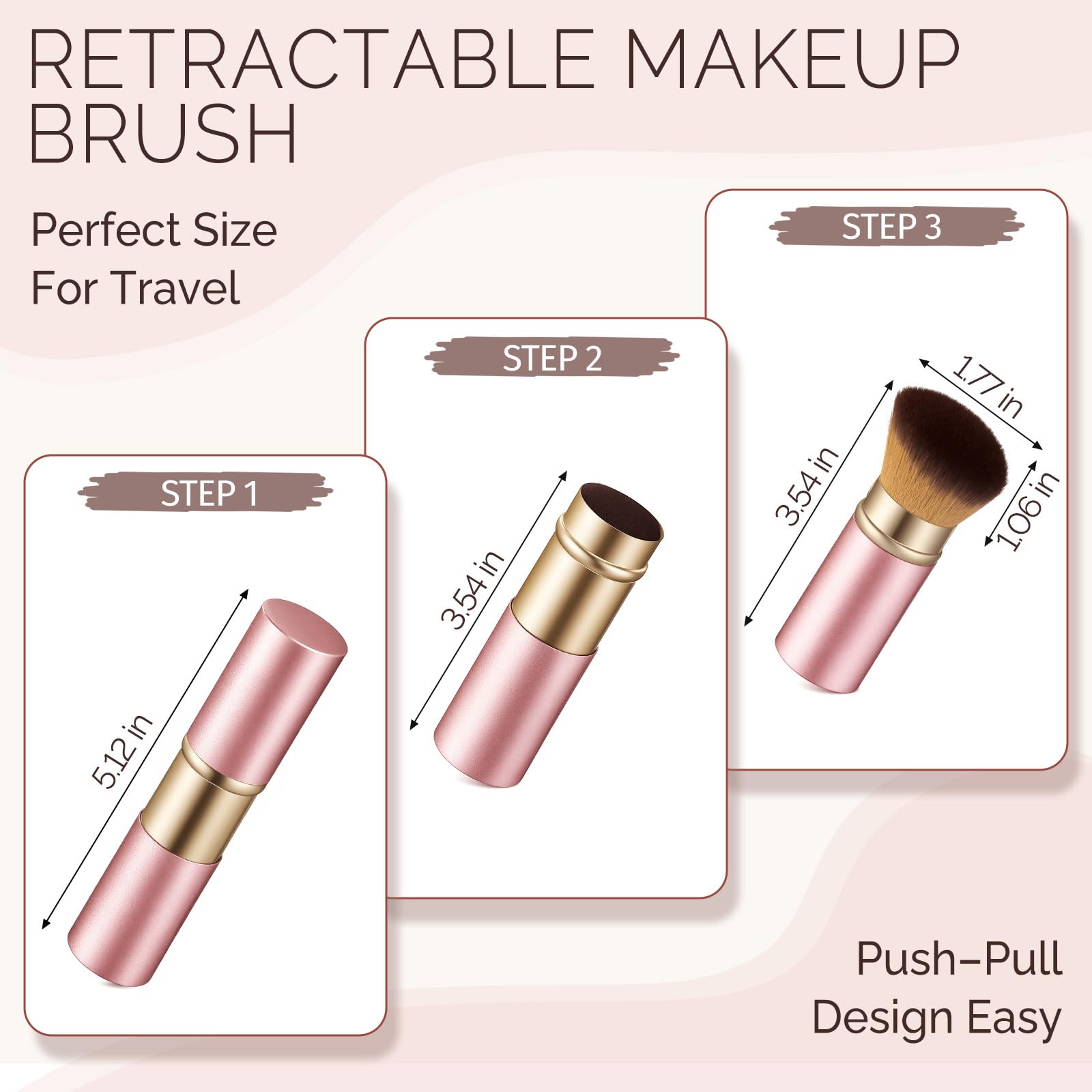 LIALTK right-angle brush head delivers even, streak-free application for powders, liquids, and creams.