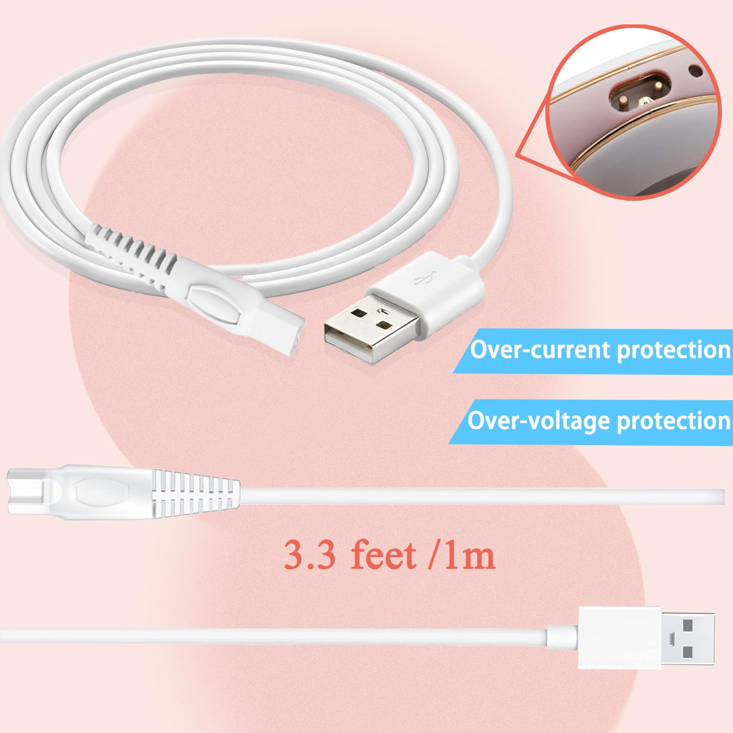 LIANSUM USB cable with protection against overvoltage and overcurrent