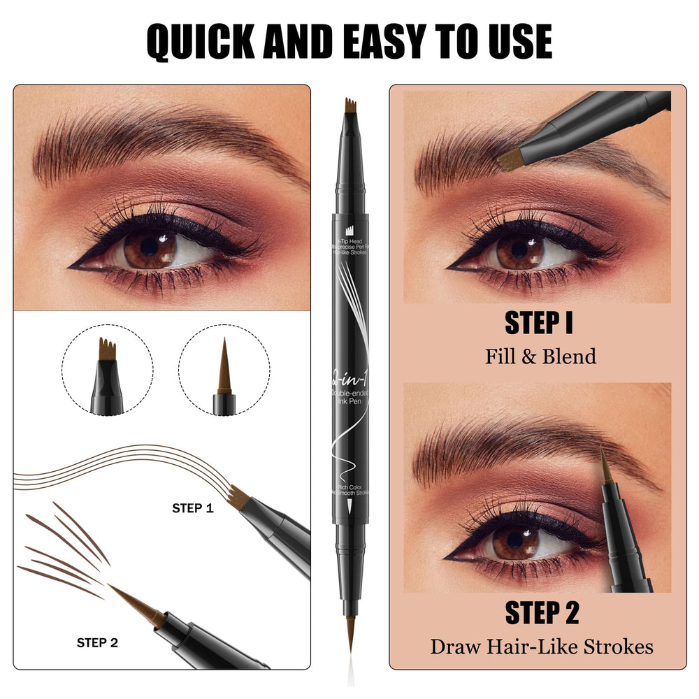 Liayozl microblading-eyebrow-pen 4-prong-fork-tip evenly shades sparse areas