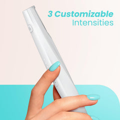 Liberex dermaplaning tool shows six replaceable dermablades for hygienic use.