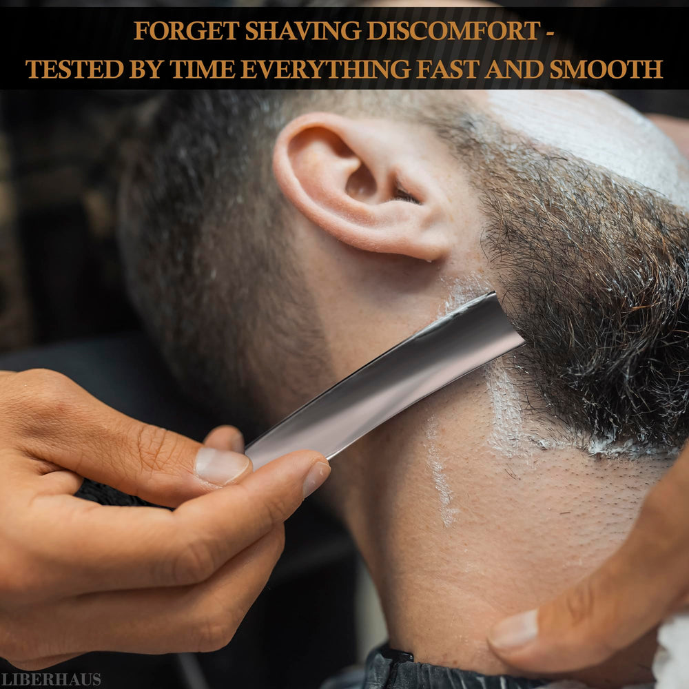 LIBERHAUS pre-sharpened barber tool ready for immediate shaving