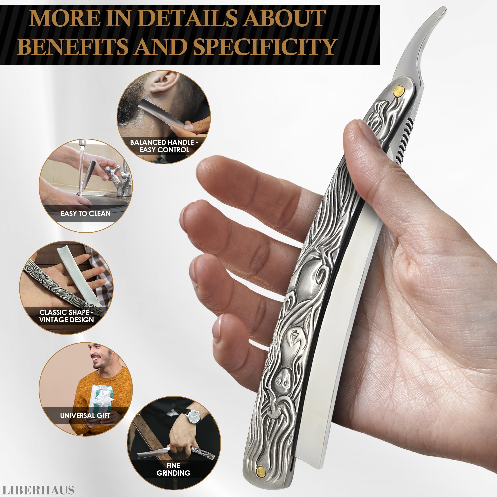 LIBERHAUS rust-resistant finish preserves performance through daily grooming routines
