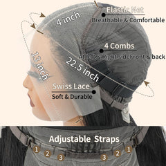 LICHANG 32-inch lace-front wig lace close-up reveals knots and baby hair realism