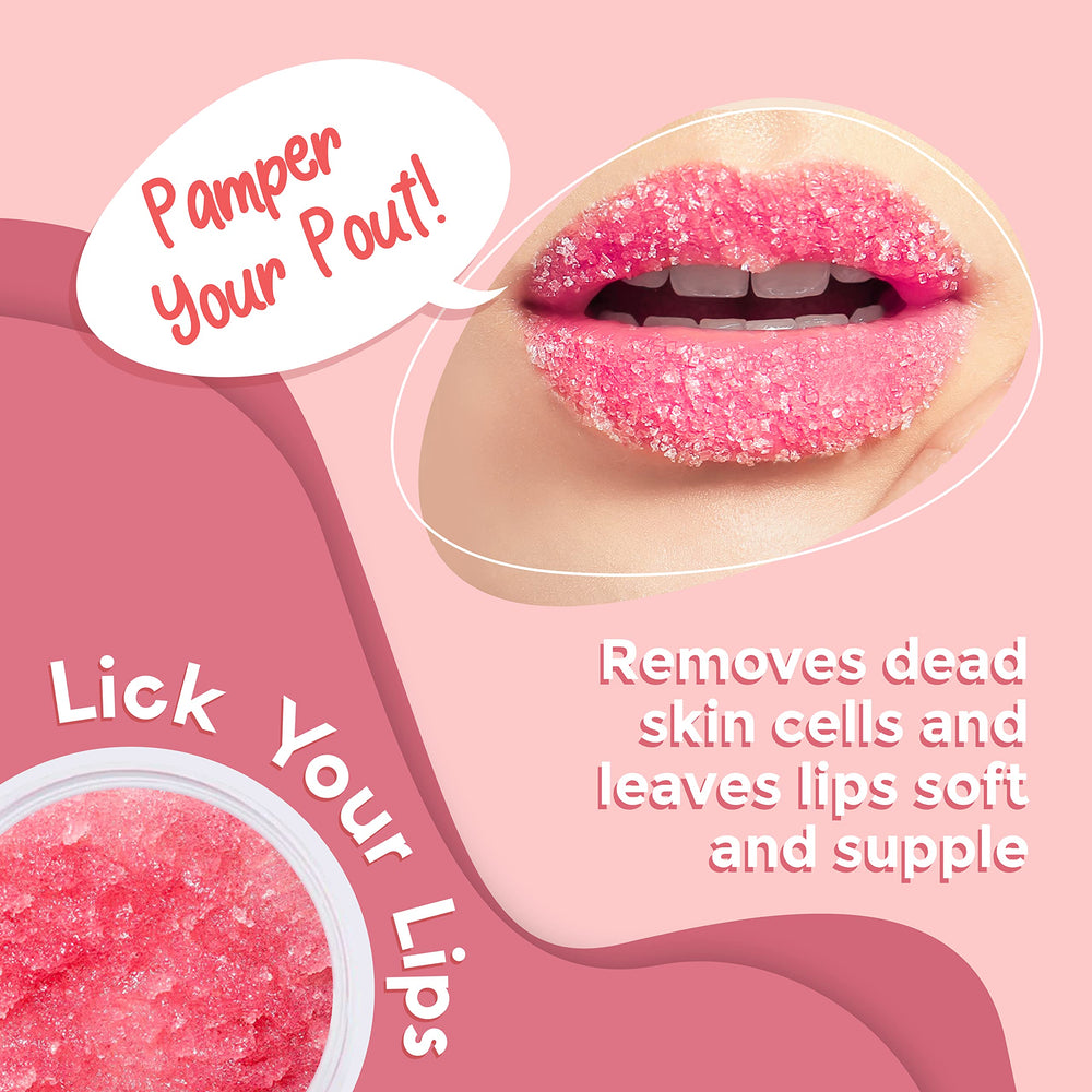 Lick Your Lips Lip Scrub application demonstrates easy exfoliation and smoothing motion