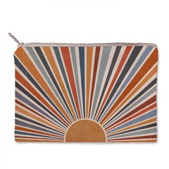 LICOBG Sunshine Makeup Bag with golden brass zipper keeps contents secure and stylish.