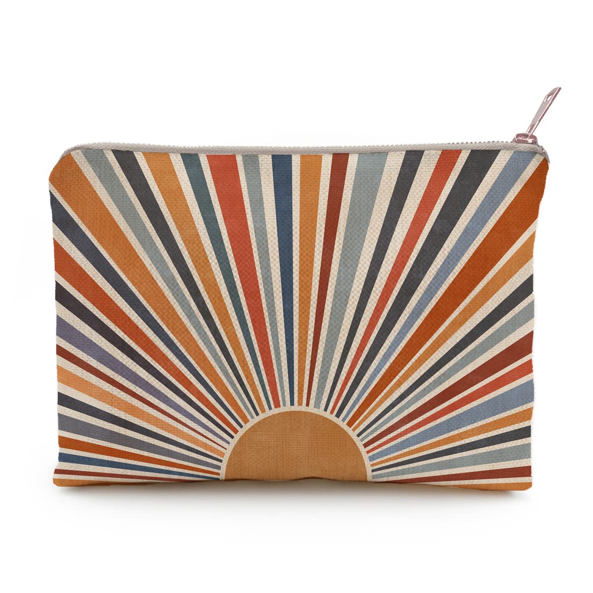 LICOBG Sunshine Makeup Bag in natural linen for eco-friendly cosmetics storage.