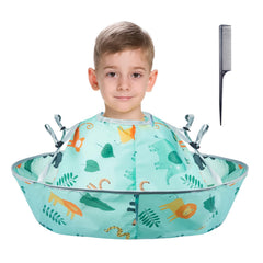 Lictin haircut cape kids folded for compact storage, ideal for small spaces during home salons.