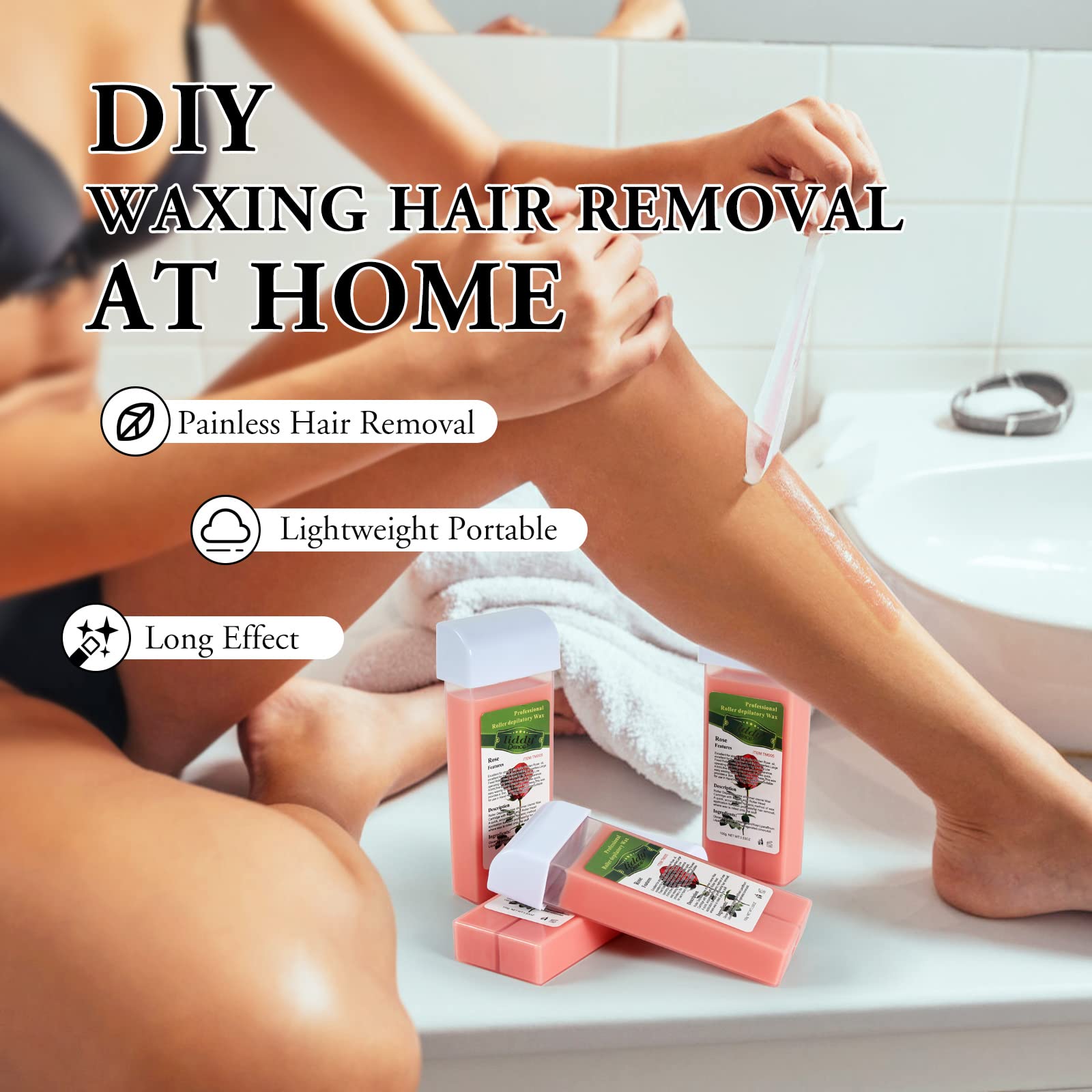 Liddy Dance home waxing kit designed for legs, arms, and torso waxing at home.