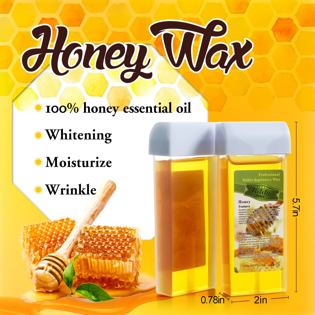 Liddy Dance honey wax cartridges rolling action demonstrates fast easy hair removal