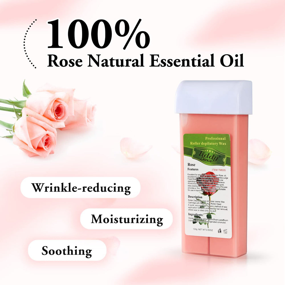 Liddy Dance Rose wax cartridge rolling application delivers clean, precise waxing.