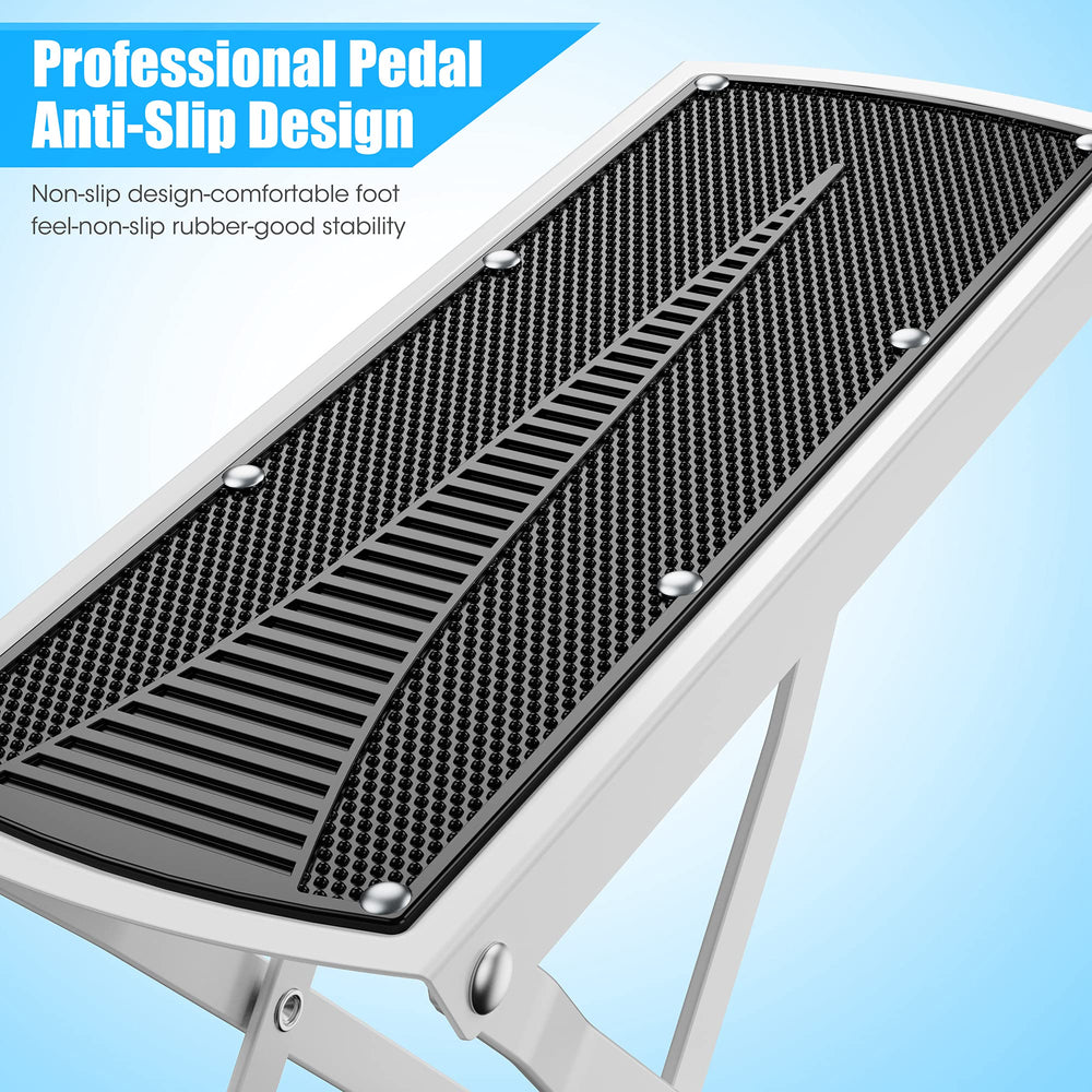 LiDiVi Pedicure Foot Rest adjustable heights for personalized comfort.
